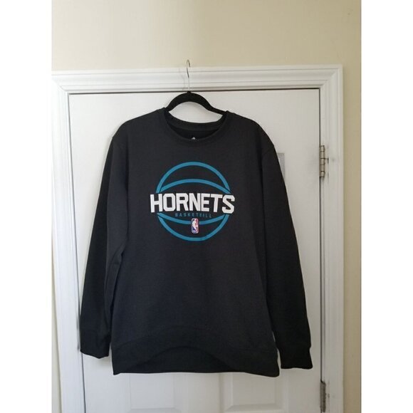 𝅺nba Charlotte Hornets Adidas Climawarm Sweatshirt  Size: X Large  Color: Black - Picture 9 of 12